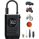 Compressor de Ar Portátil Digital Recarregável com Lanterna – Calibrador Automático USB-C