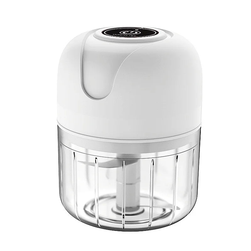 Mini Processador Elétrico Moedor  De Carne Vegetais Alho Fruta Amendoim Recarregável USB 250ml